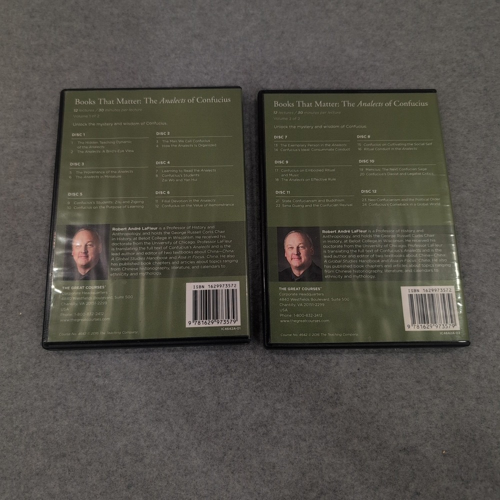 The Great Courses Books That Matter The Analects of Confucius DVD Set 24 Lecture - Picture 2 of 2